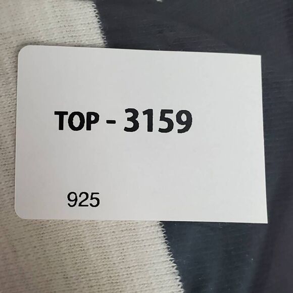 Marled Essentials Black White Striped Tee XS - Picture 6 of 6